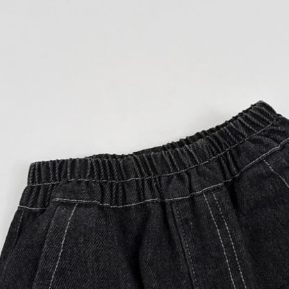 Schwarz Hose mit Dinosaurier - Denim für Baby und Kleinkind-Jungen - image 2