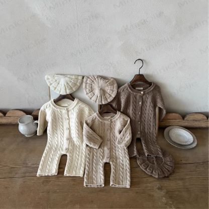 Baby Stricken - Strampler Set mit Knopfleiste vorne - image 1