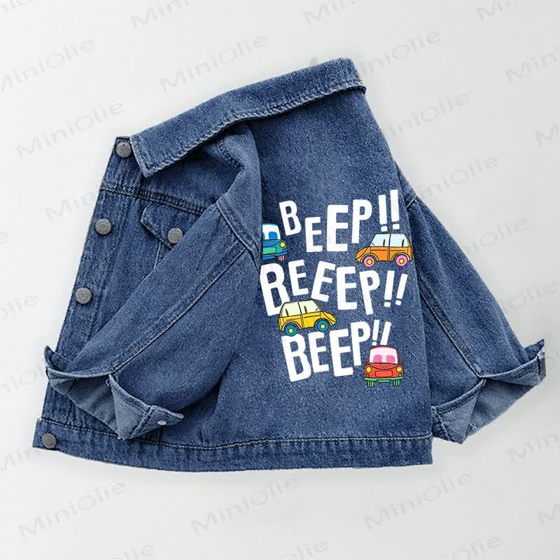 BEEP!! BEEEP!! BEEP!! Denim mit Auto -Print für Kleinkind - Blau - 10-11J - image 1
