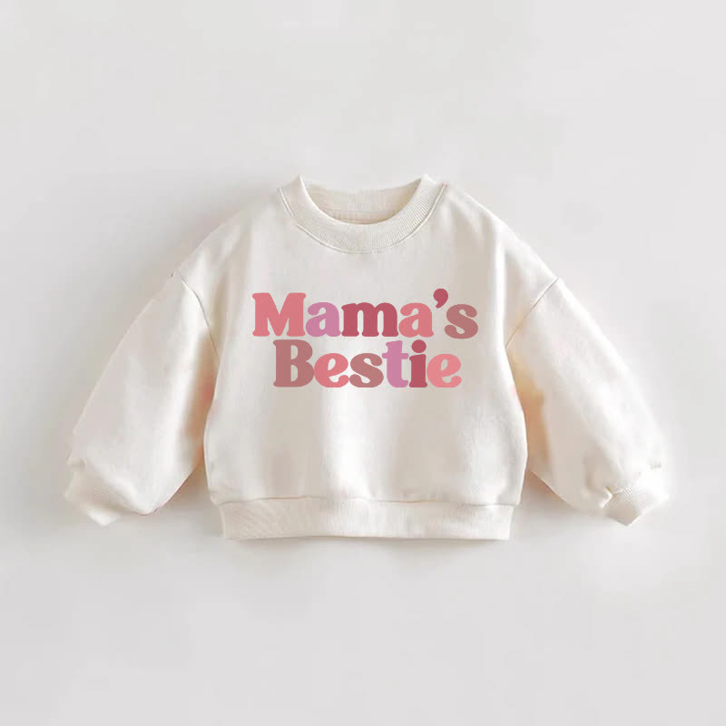 MAMA'S BESTIE Baby Kleinkind Creme Sweatshirt - Creme - 3-5J - image 1