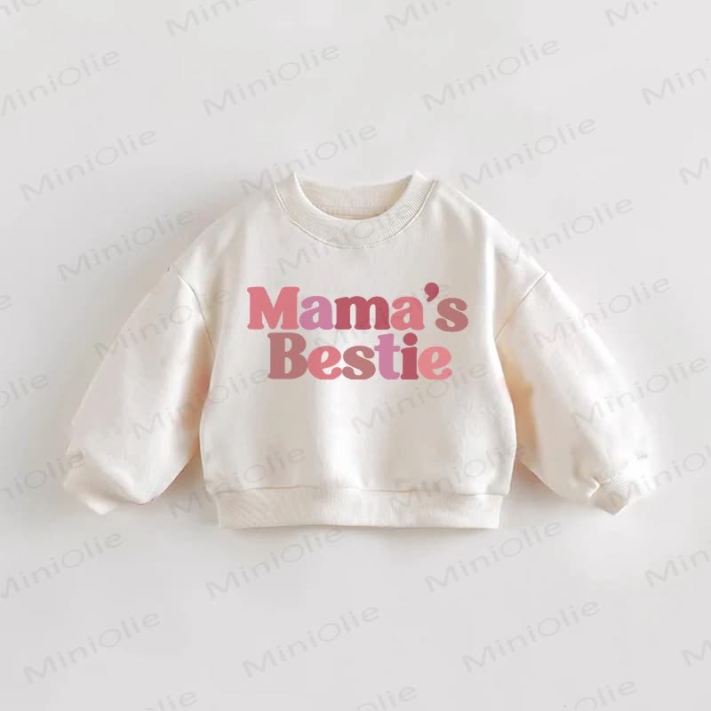 MAMA'S BESTIE Baby Kleinkind Creme Sweatshirt - Creme - 3-5J - image 1