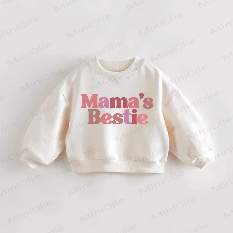 MAMA'S BESTIE Baby Kleinkind Creme Sweatshirt - Creme - 3-5J - image 1