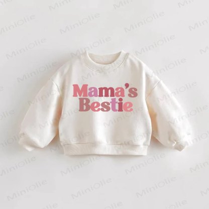 MAMA'S BESTIE Baby Kleinkind Creme Sweatshirt - Creme - 3-5J - image 1