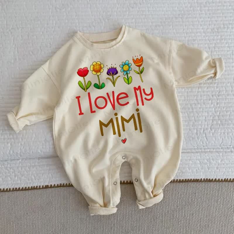 Ich liebe meinen Beige I LOVE MY MIMI Baby Strampler - Beige - 2-3J - image 1