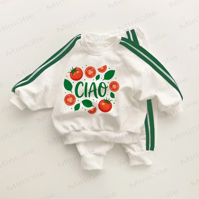 CIAO Baby Kleinkind Grün Streifen 2-teiliges Set - Weiß & Grün - 3-5J - image 1