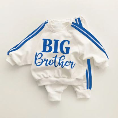 BIG BROTHER Baby Blau 2- Streifen Set - Weiß & Blau - 3-5J - image 1