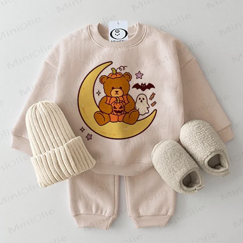 Baby Halloween- Bär, 2-teiliges Beige Set - Beige - 2-3J - image 1