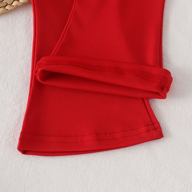 Zweiteiliges Set für Baby und Kleinkind , Mädchen , Kirsche , Stricken und Hose - image 8