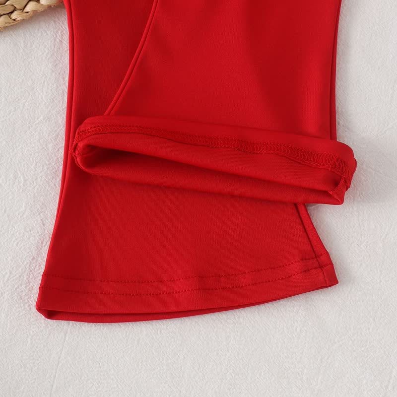 Zweiteiliges Set für Baby und Kleinkind , Mädchen , Kirsche , Stricken und Hose - image 8