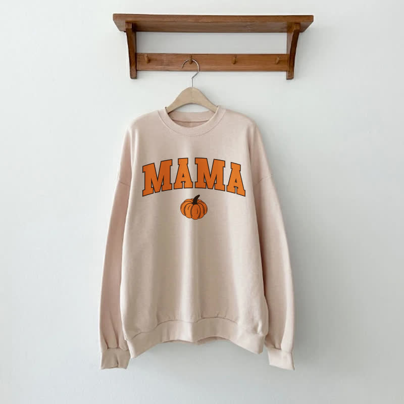 MAMA/MINI Kürbis Familien Sweatshirt  - Beige - XL - image 3
