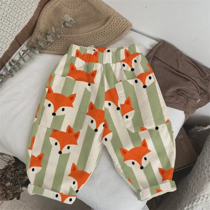 Baby Kleinkind Cordhose mit grünen Streifen und Hose - Grün - 3-5J - image 1