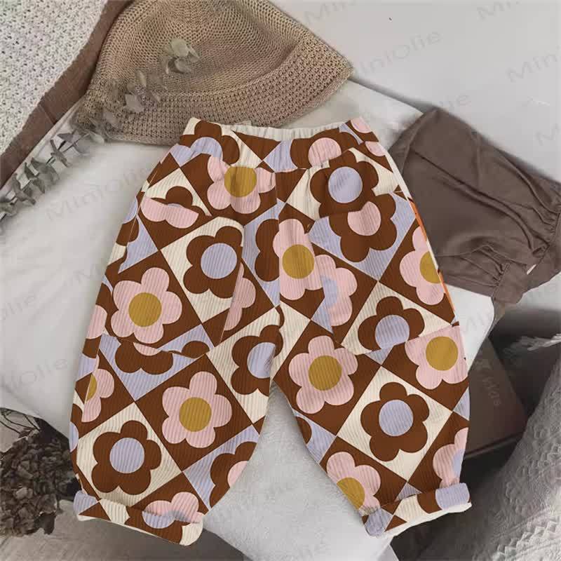 Baby Kleinkind Cord mit Blume​ - Beige - 5-7J - image 1