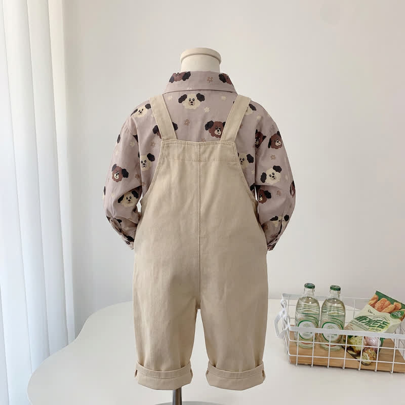 2-teiliges Set aus Overalls und Bär mit Bärenmuster für Baby und Kleinkind (Jungen) - image 4
