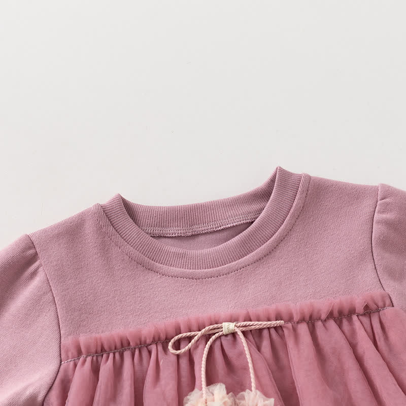 Zweiteiliges Set für Baby und Kleinkind , Rosa, mehrlagiges Tüll Spitze und Hose - image 3