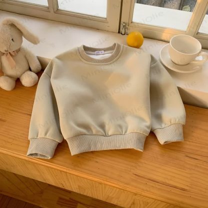Kleinkind Sweatshirt mit Einfarbig, Spitze - Grün - 10-11J - image 4