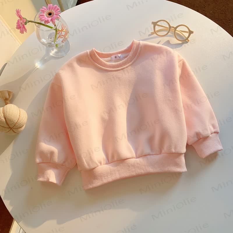 Kleinkind Sweatshirt mit Einfarbig, Spitze - Rosa - 10-11J - image 9