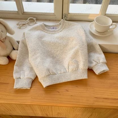 Kleinkind Sweatshirt mit Einfarbig, Spitze - Grau - 10-11J - image 10