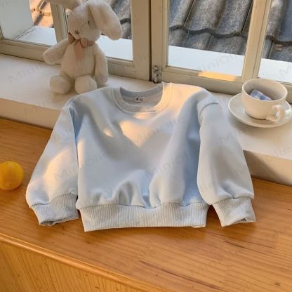 Kleinkind Sweatshirt mit Einfarbig, Spitze - Blau - 10-11J - image 11