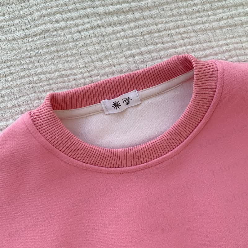 Kleinkind Sweatshirt mit Einfarbig, Spitze - image 13
