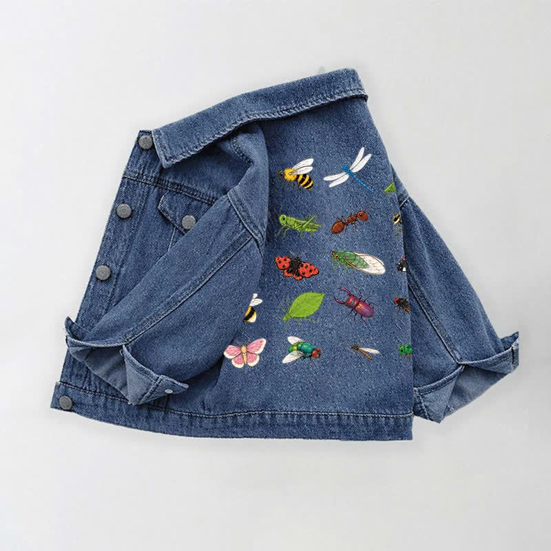 Jeansjacke mit Insektenmuster für Kleinkind - Blau - 10-11J - image 1