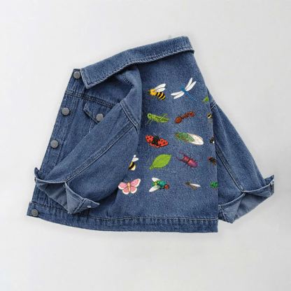Jeansjacke mit Insektenmuster für Kleinkind - Blau - 10-11J - image 1