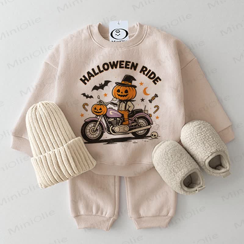 HALLOWEEN RIDE Baby 2-teiliges Beige Set - Beige - 2-3J - image 1