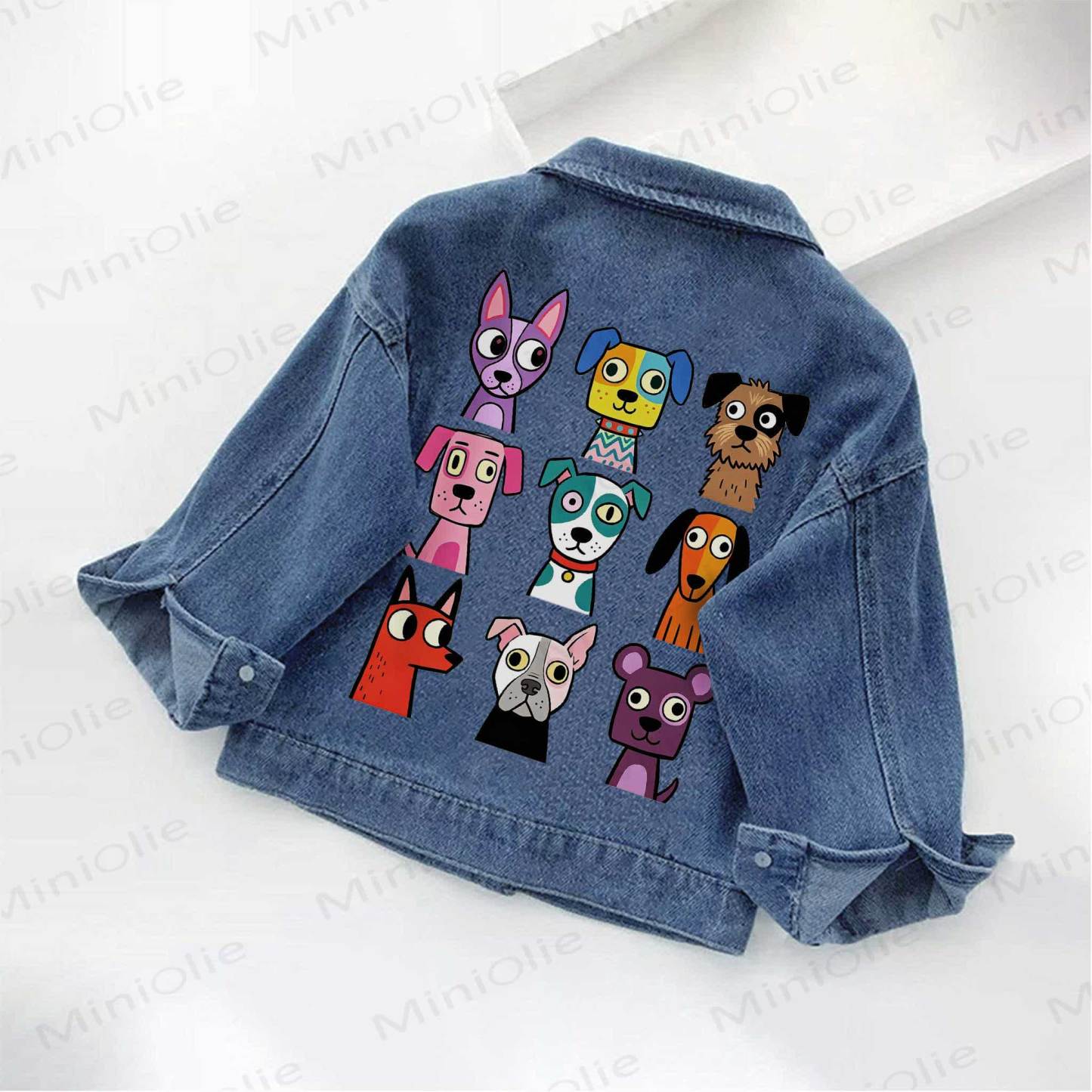 Bunt Denim mit Cartoon-Hundeprint für Kleinkind - image 2