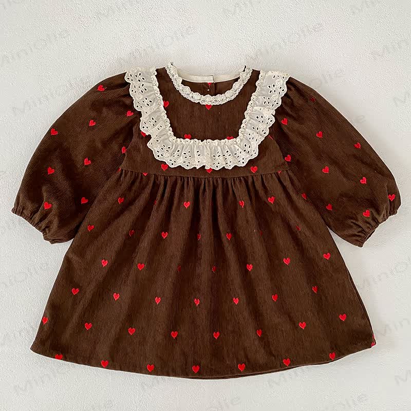 Kleid mit Herz für Kleinkind - Braunes Kleid - 6-7J - image 4