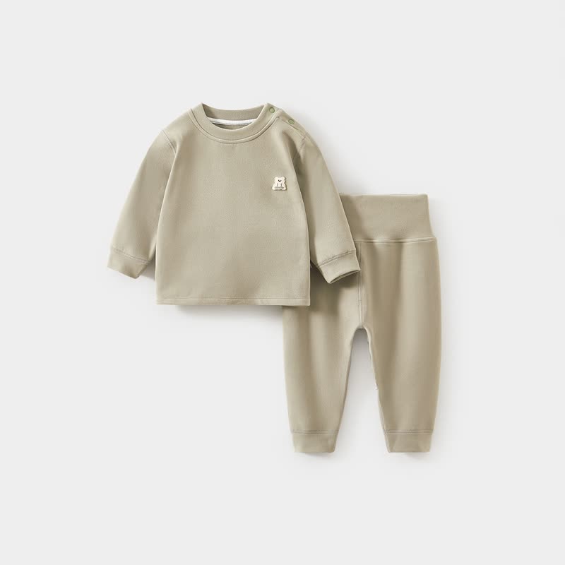 Baby Kleinkind - Pyjama Set mit Gestickt/gestreift, Spitze und Hose, 2-teilig - Grün - 4-5J - image 3