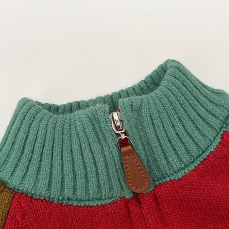 Baby Kleinkind - Strickjacke oder Hose in Colorblock-Optik - image 5