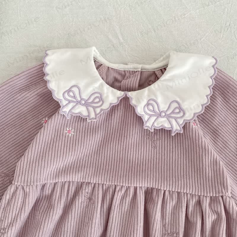 Kleid und Bodysuit für Baby mit Peter-Pan-Kragen - image 7