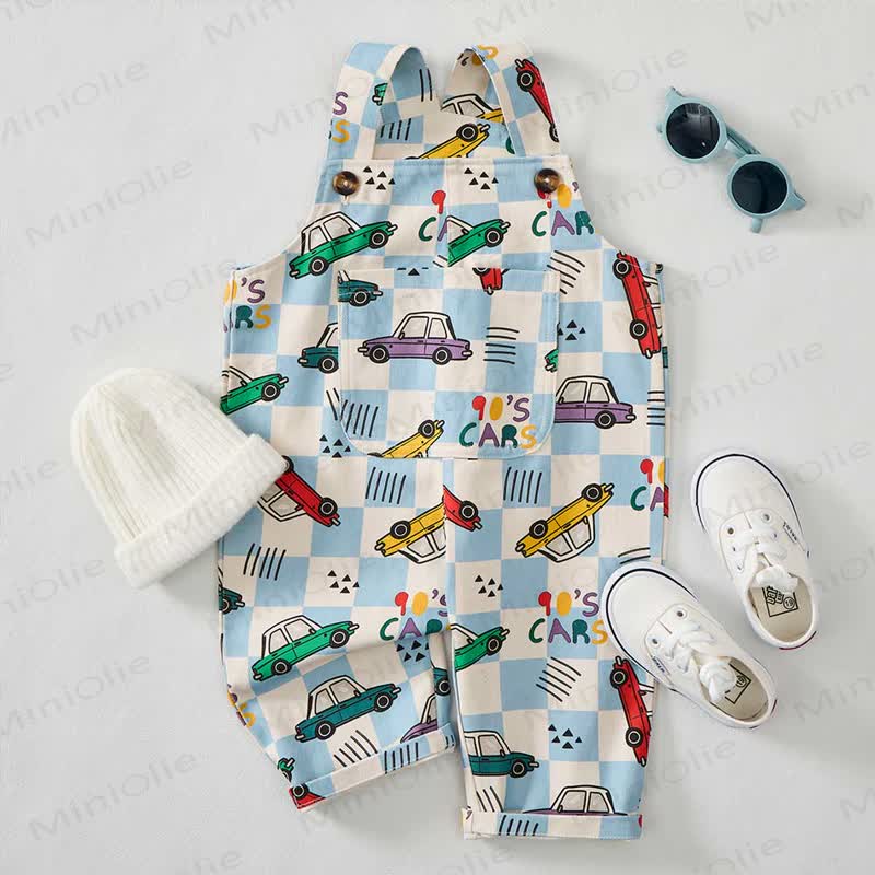 Baby Kleinkind Schachbrett Auto Overalls - image 2