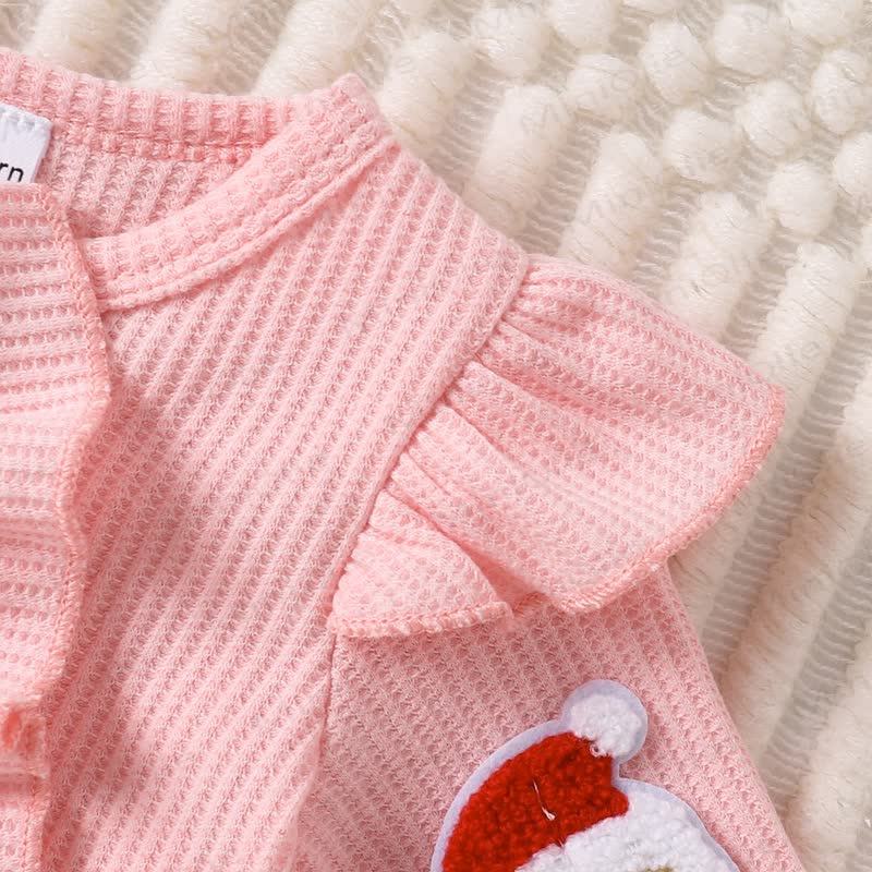 Baby Weihnachten -Applikation- Strampler mit Schleife - image 9