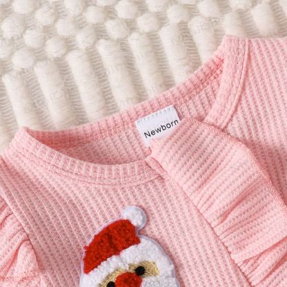 Baby Weihnachten -Applikation- Strampler mit Schleife - image 8