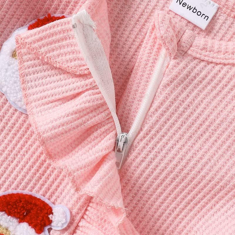 Baby Weihnachten -Applikation- Strampler mit Schleife - image 10