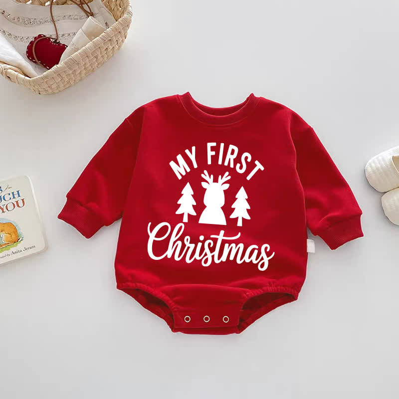 MY FIRST CHRISTMAS Baby Bodysuit in Rot - Rot - 18-24M - image 1