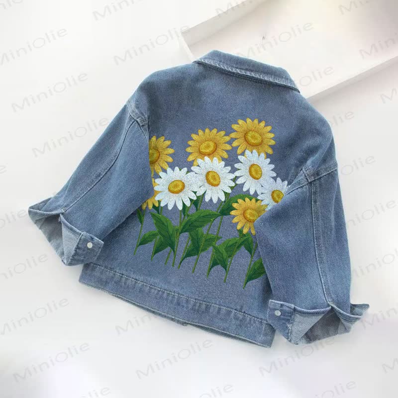 Jeansjacke mit Blumen für Kleinkind - image 2
