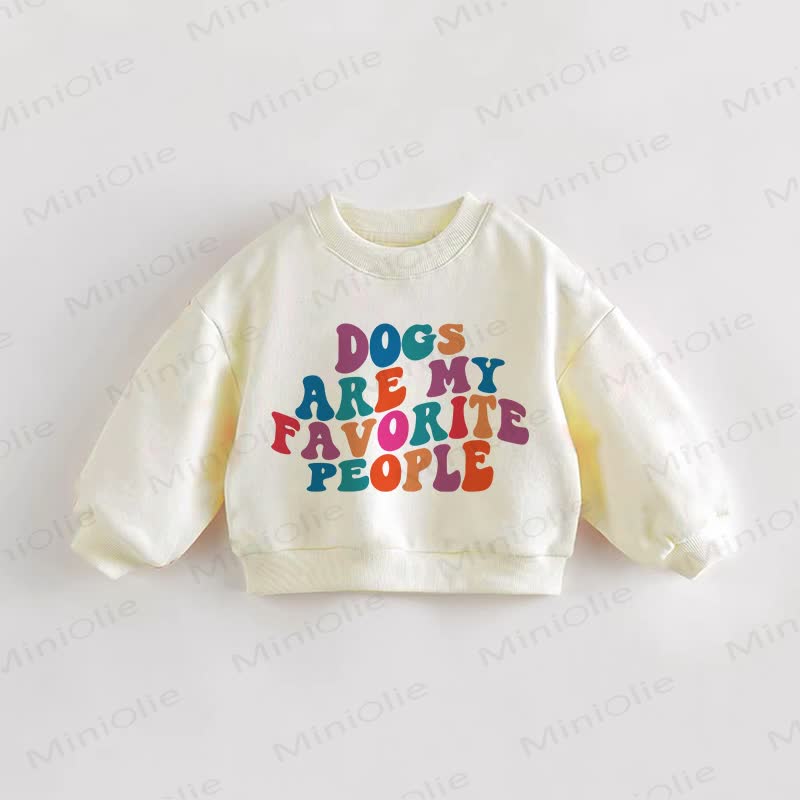 DOGS ARE MY FAVORITE PEOPLE – Baby Kleinkind - Sweatshirt in Creme - Creme - 3-5J - image 1