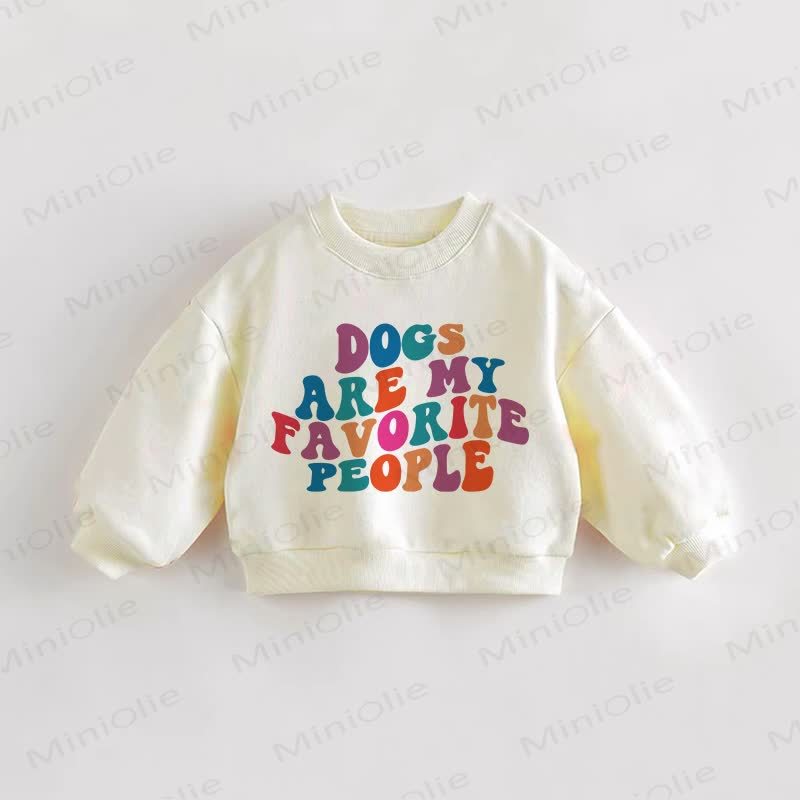 DOGS ARE MY FAVORITE PEOPLE – Baby Kleinkind - Sweatshirt in Creme - Creme - 3-5J - image 1