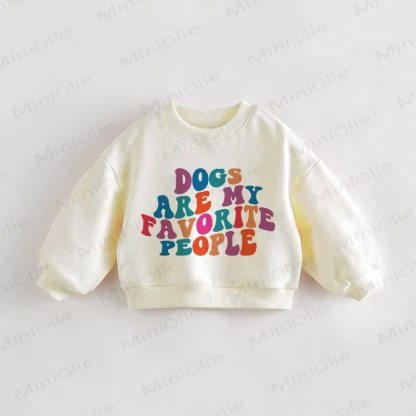 DOGS ARE MY FAVORITE PEOPLE – Baby Kleinkind - Sweatshirt in Creme - Creme - 3-5J - image 1