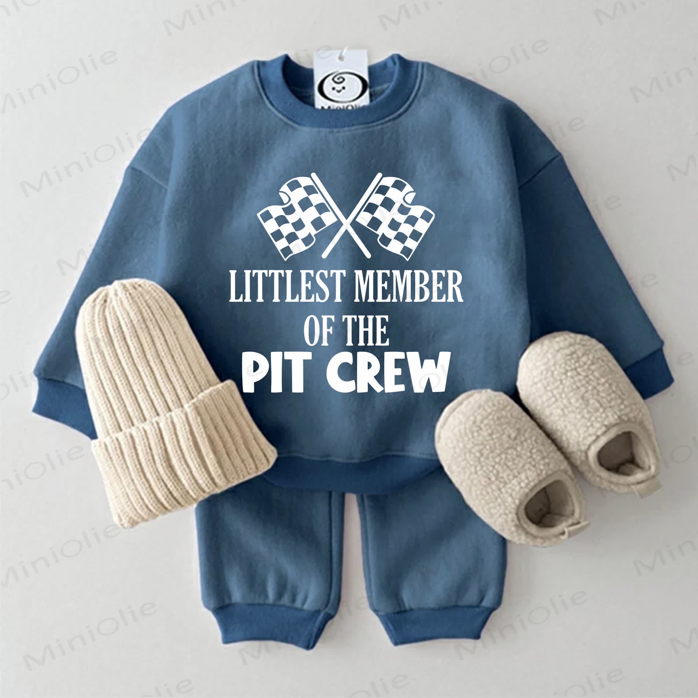 LITTLEST MEMBER OF THE PIT CREW – Baby Sweatshirt Set, 2-teilig , Blau - Blau - 2-3J - image 1