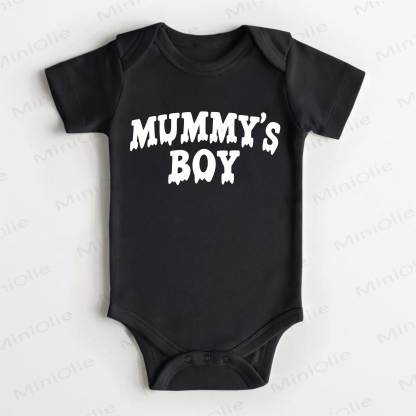 MUMMY'S BOY Baby Bodysuit, Schwarz - Schwarz - 18-24M - image 1
