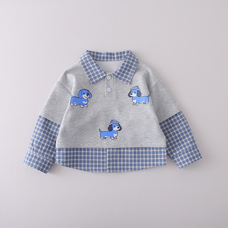 Baby Kleinkind - Set mit kariertem Sweatshirt und Hose im Lagenlook, 2-teilig - image 4