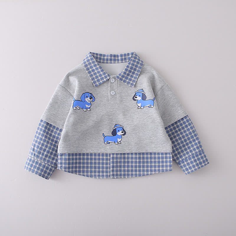 Baby Kleinkind - Set mit kariertem Sweatshirt und Hose im Lagenlook, 2-teilig - image 4