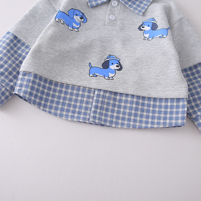 Baby Kleinkind - Set mit kariertem Sweatshirt und Hose im Lagenlook, 2-teilig - image 6