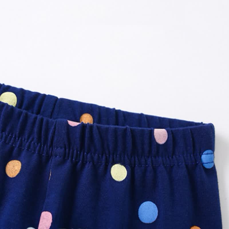 Zweiteiliges Set für Kleinkind : Blau Regenbogen -Peplum- Spitze und Gamaschen - image 5
