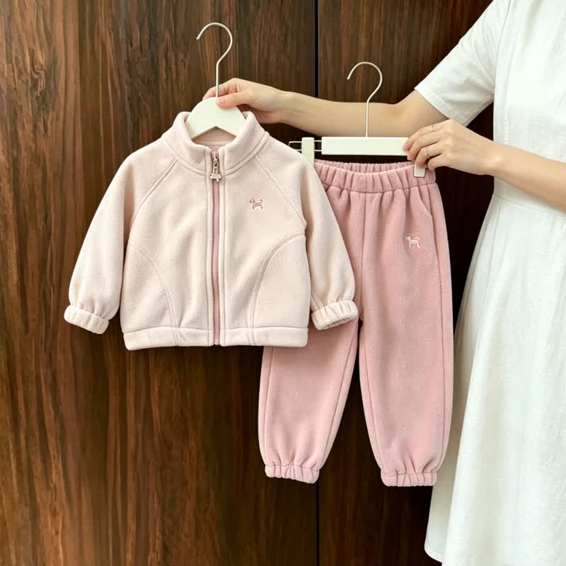 2-teiliges Set aus Vlies und Hose mit Gestickt Welpenmotiv für Kleinkind - image 6