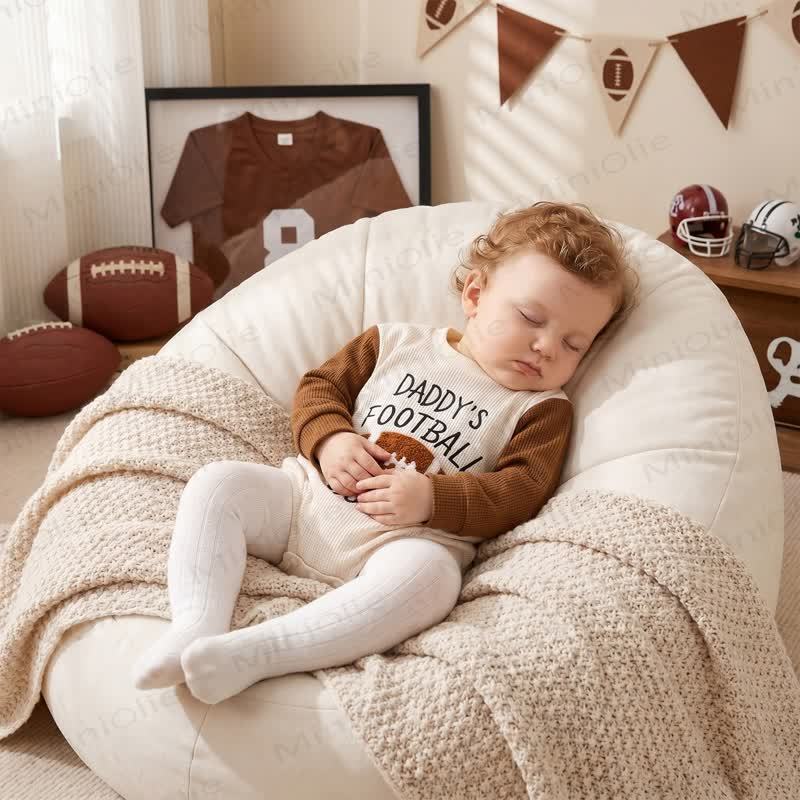 DADDY'S FOOTBALL BUDDY Baby Raglan- Bodysuit mit Grafik - image 8