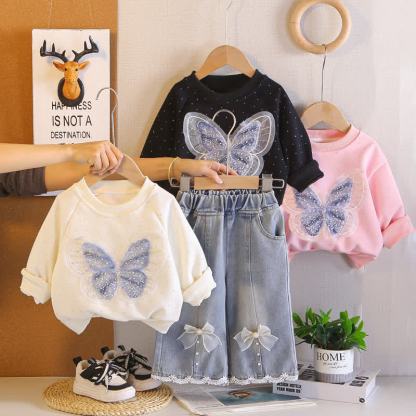 2-teiliges Set für Baby und Kleinkinder : Kleinkind - Sweatshirt und Denim - image 1