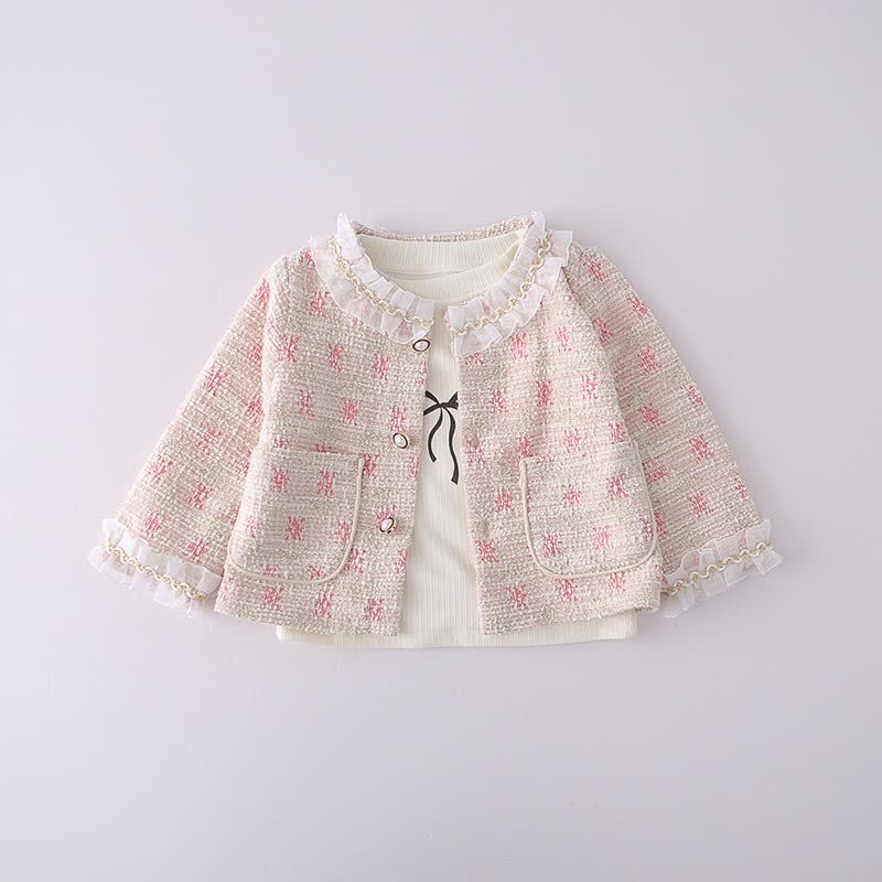 3-teiliges Set aus Tweed- Strickjacke und Denim für Baby und Babys (Mädchen) - image 6